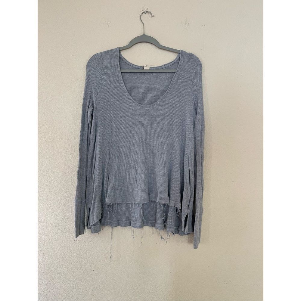 Free people boho oversized grey thermal size x small